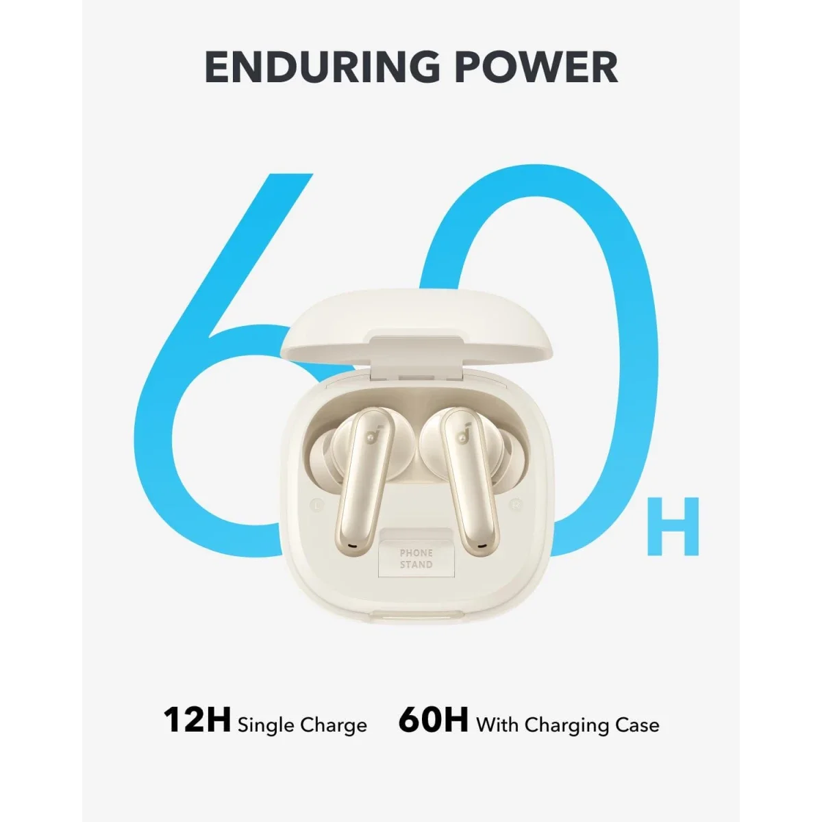 سماعات أذن لاسلكية Anker Soundcore P40i بإلغاء ضوضاء تكيفي ومشغلات 11 مم ووقت تشغيل حتى 60 ساعة - أبيض شوفاني - Thumbnail 4