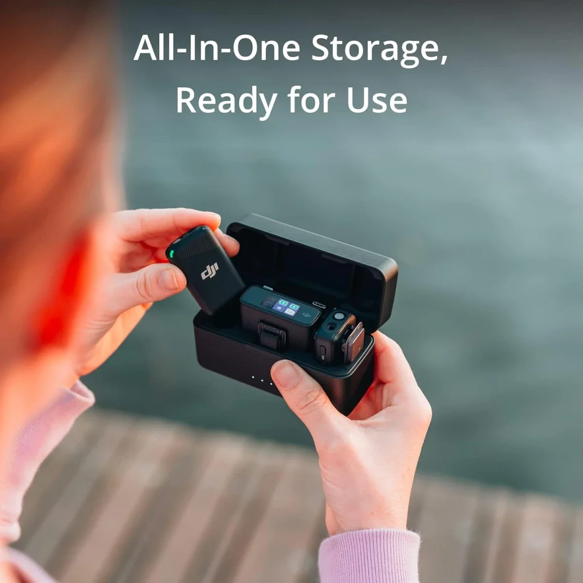 DJI Mic Wireless Microphone System with 2 TX, 1 RX & Charging Case, 250m Range, 15-Hour Battery - Thumbnail 4