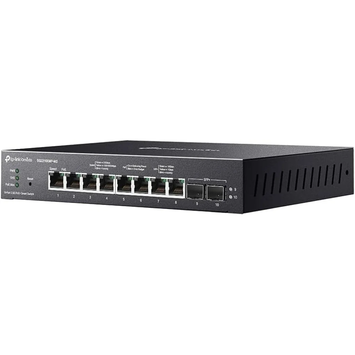 سويتش ذكي TP-LINK SG2210XMP-M2 Omada بـ 8 منافذ 2.5G PoE+ مع 2× 10G SFP+ وقدرة PoE 160W - Image 3