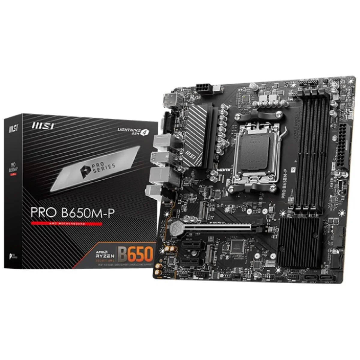 MSI PRO B650M-P AM5 DDR5 PCIe 4.0 Micro-ATX Motherboard