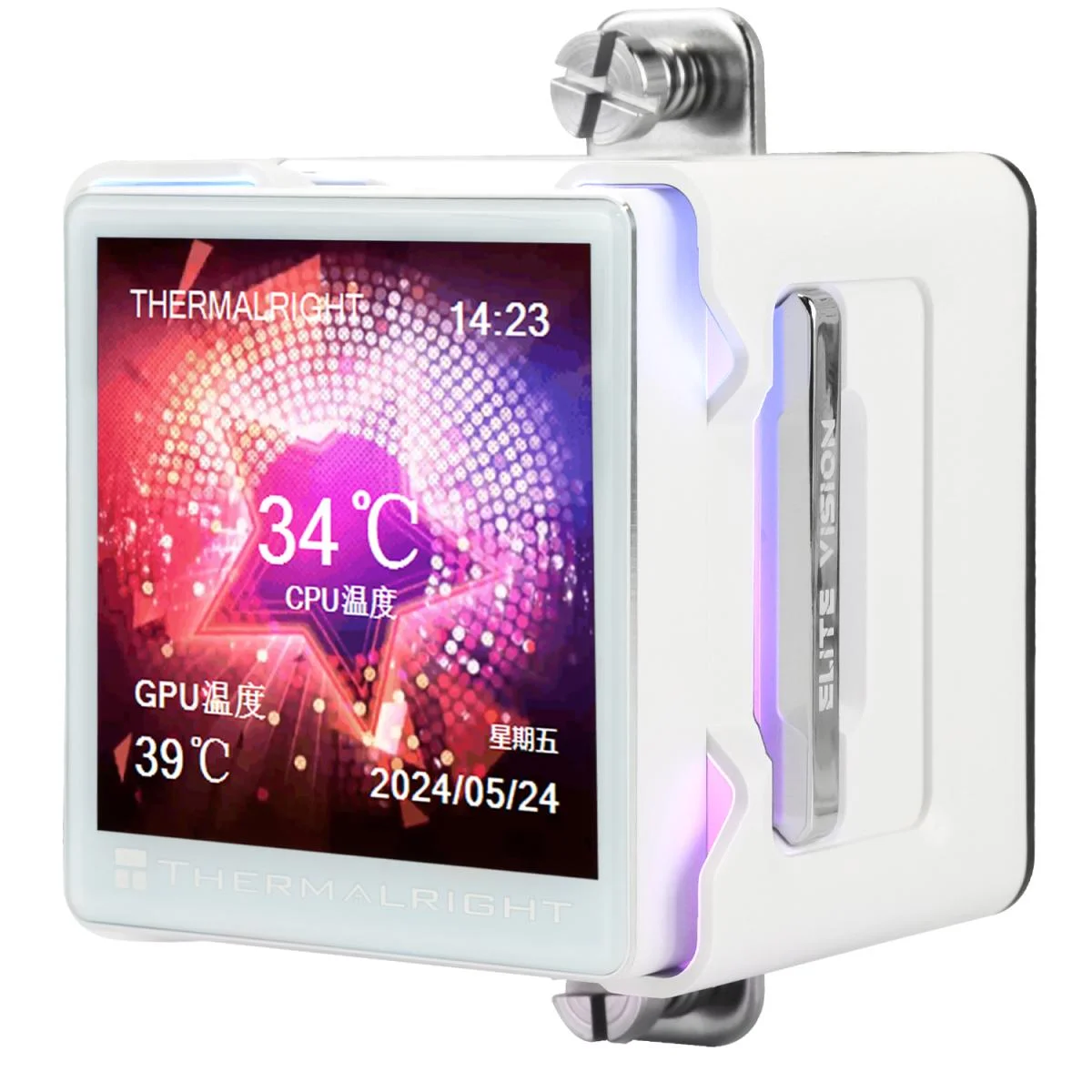 مبرد سائل للمعالج Thermalright Elite Vision 360 أبيض ARGB مع شاشة IPS LCD مقاس 2.7 إنش - Image 2