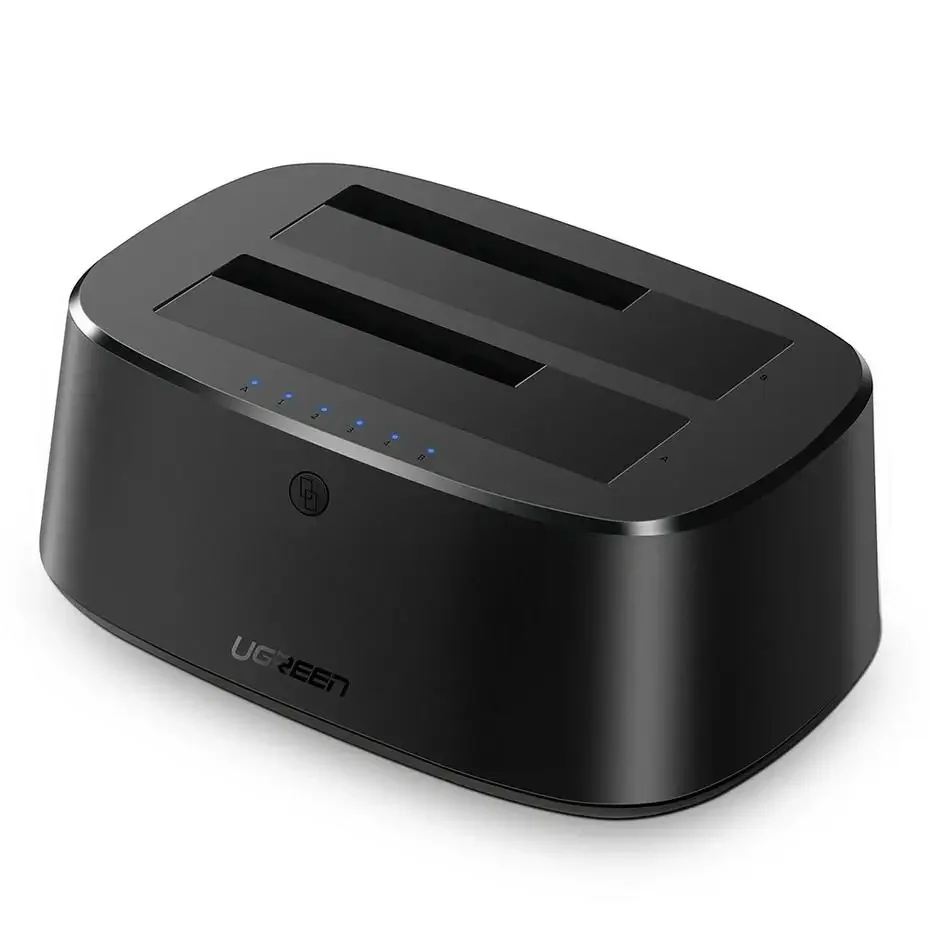 قاعدة للأقراص Ugreen 50857 USB 3.0 مزدوجة لأقراص SATA HDD مقاس 2.5 و3.5 إنش - Image 1