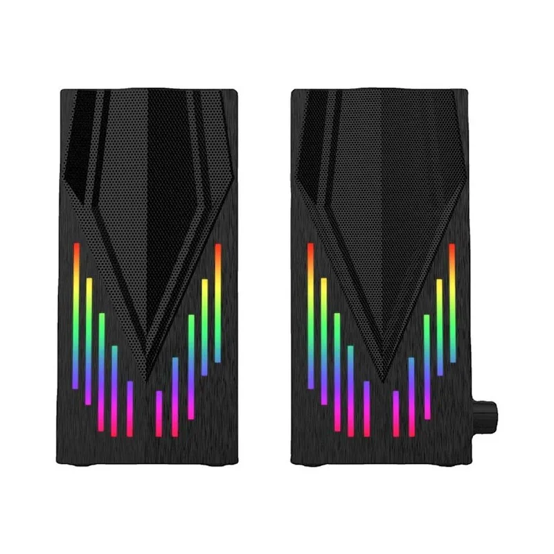 E-1065 RGB Desktop Stereo Speakers with USB Power and 3.5mm AUX Audio - Image 2