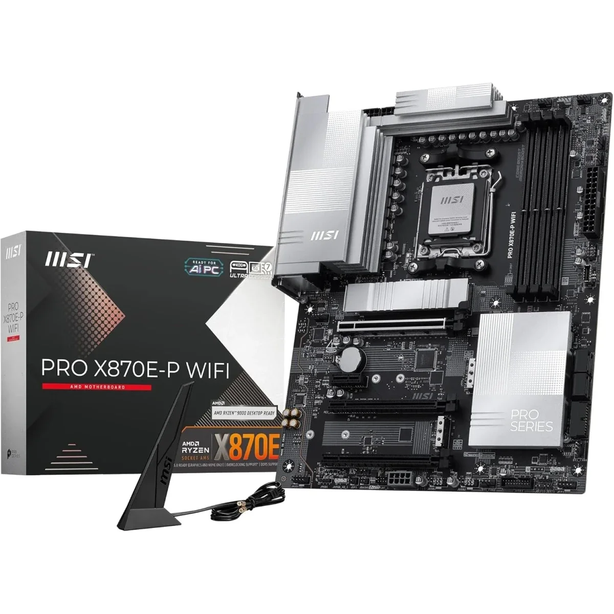 MSI PRO X870E-P WiFi 7 ATX Motherboard for AMD Ryzen 9000/8000/7000, AM5, DDR5, PCIe 5.0