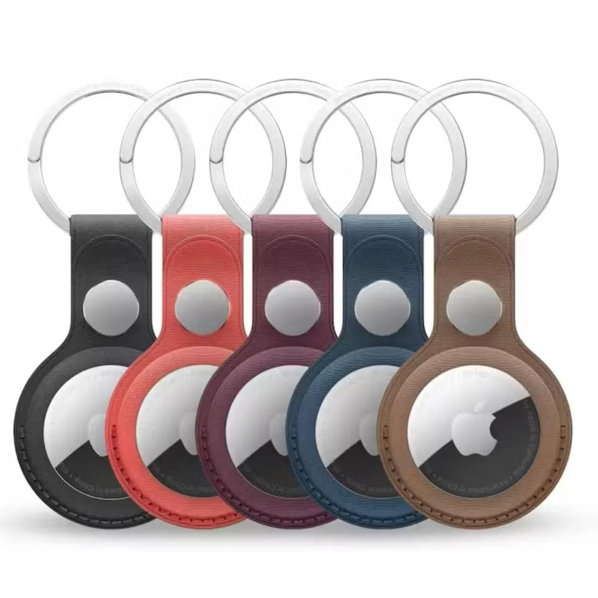 حامل ميدالية مفاتيح Apple AirTag FineWoven Key Ring كحلي من الستانلس ستيل والمايكروتويل المعاد تدويره - Image 3