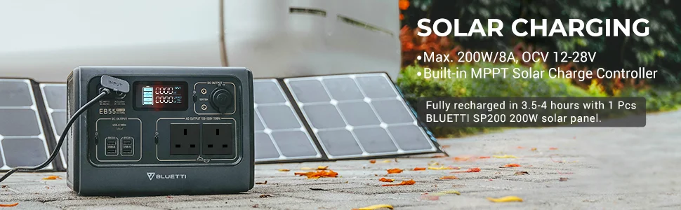 محطة طاقة محمولة BLUETTI EB55 بسعة 537Wh وقدرة 700W LiFePO4 رمادي - Thumbnail 11