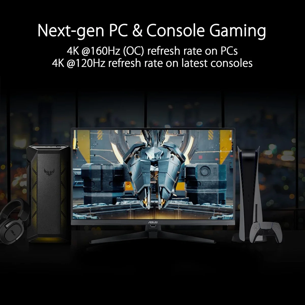 شاشة ألعاب Asus TUF Gaming VG32UQA1A 32 إنش 4K UHD بتردد 160Hz وزمن استجابة 1ms HDR 400 - Thumbnail 2