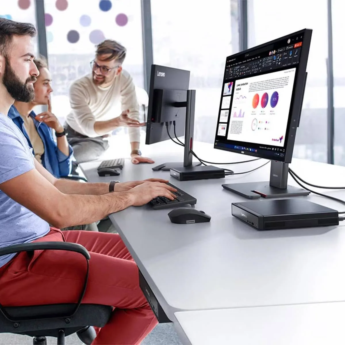 Lenovo ThinkCentre neo 50q Gen 5 Tiny Desktop PC, Core 5 210H, 8GB DDR5, 512GB PCIe 4.0 SSD - Thumbnail 5