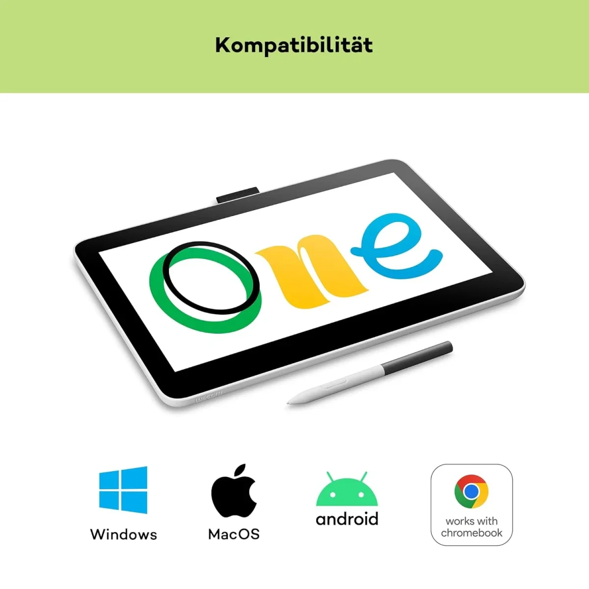 شاشة رسم Wacom One 13 (2023) قياس 13.3 إنش FHD مع قلم UD - Thumbnail 4