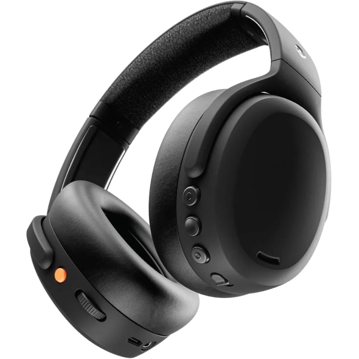 سماعات رأس Skullcandy Crusher ANC 2 لاسلكية فوق الأذن بتقنية Bluetooth وإلغاء ضوضاء نشط وبطارية حتى 60 ساعة، True Black
