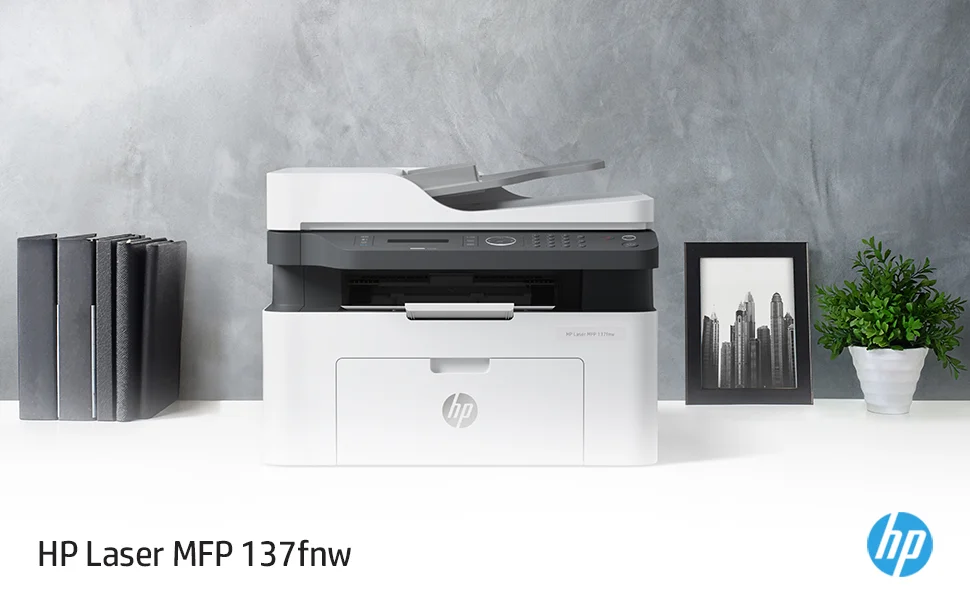 طابعة ليزر متعددة الوظائف HP LaserJet MFP M137fnw أحادية اللون 4 في 1 مع وحدة تغذية تلقائية للمستندات - Image 4