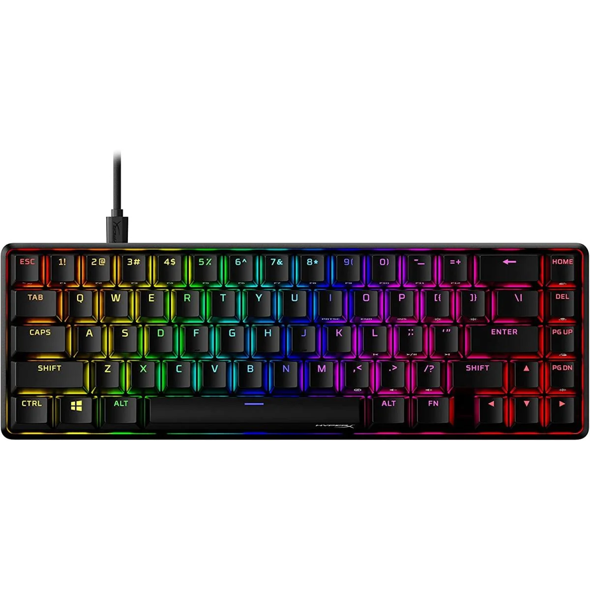 كيبورد ألعاب HyperX Alloy Origins 65 ميكانيكي 65% سويتشات Red خطية RGB أسود