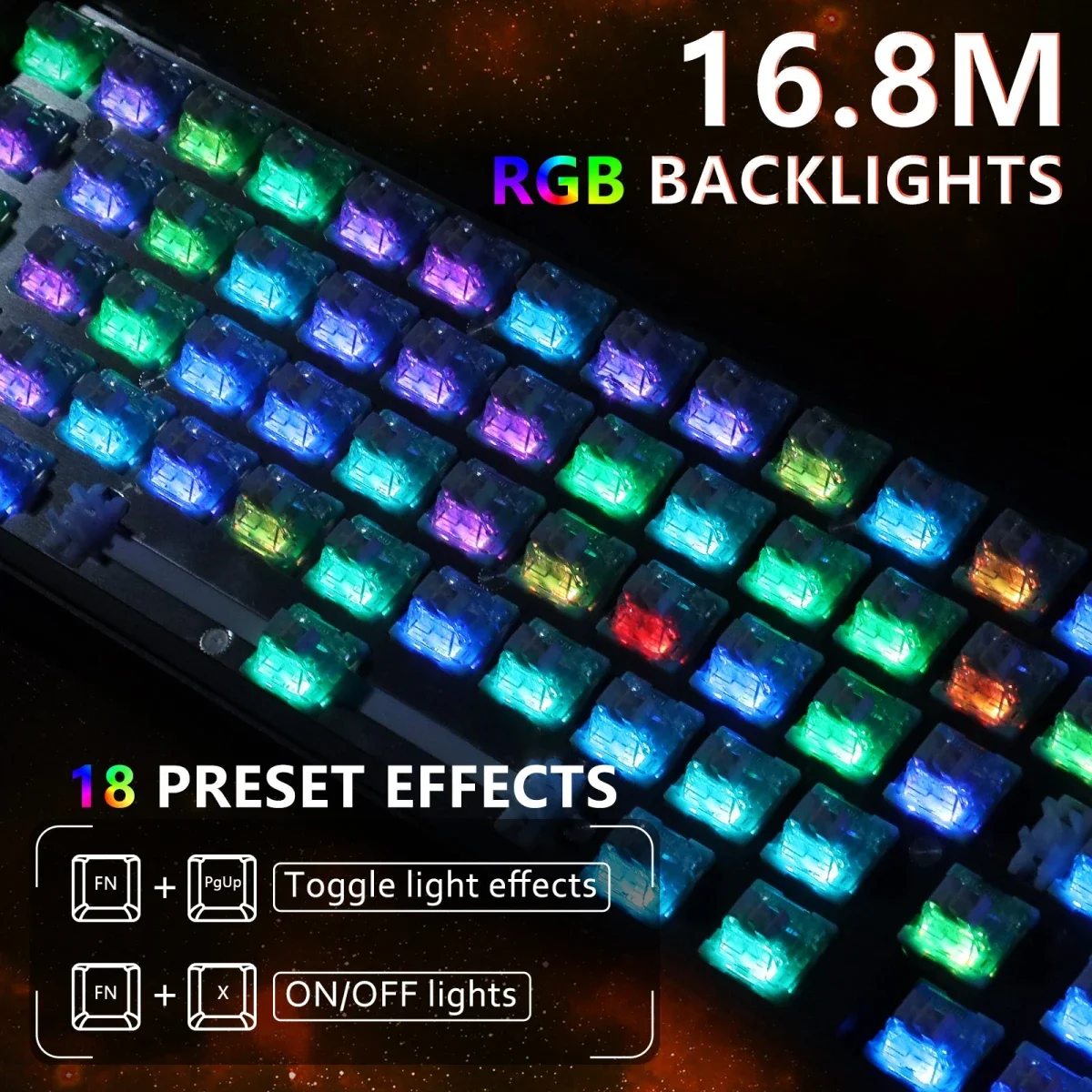 لوحة مفاتيح ألعاب ATTACK SHARK X65 HE مغناطيسية سلكية 65% سوداء - Image 8