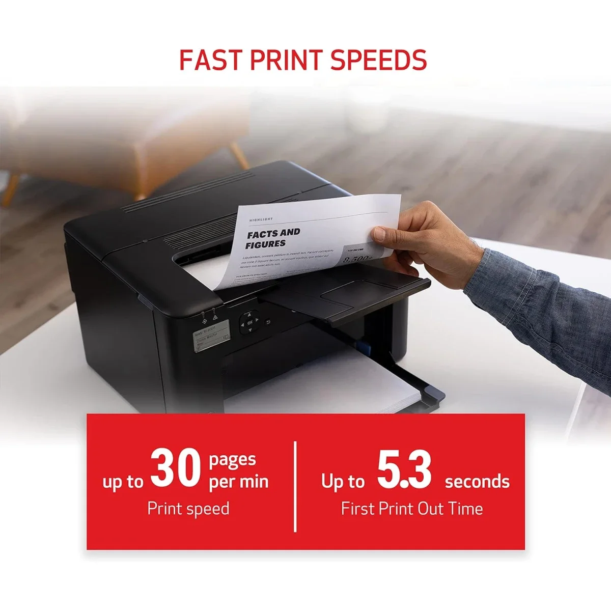 طابعة ليزر أحادية اللون Canon i-SENSYS LBP122DW مع طباعة مزدوجة واتصال لاسلكي وUSB وشبكة - Image 5