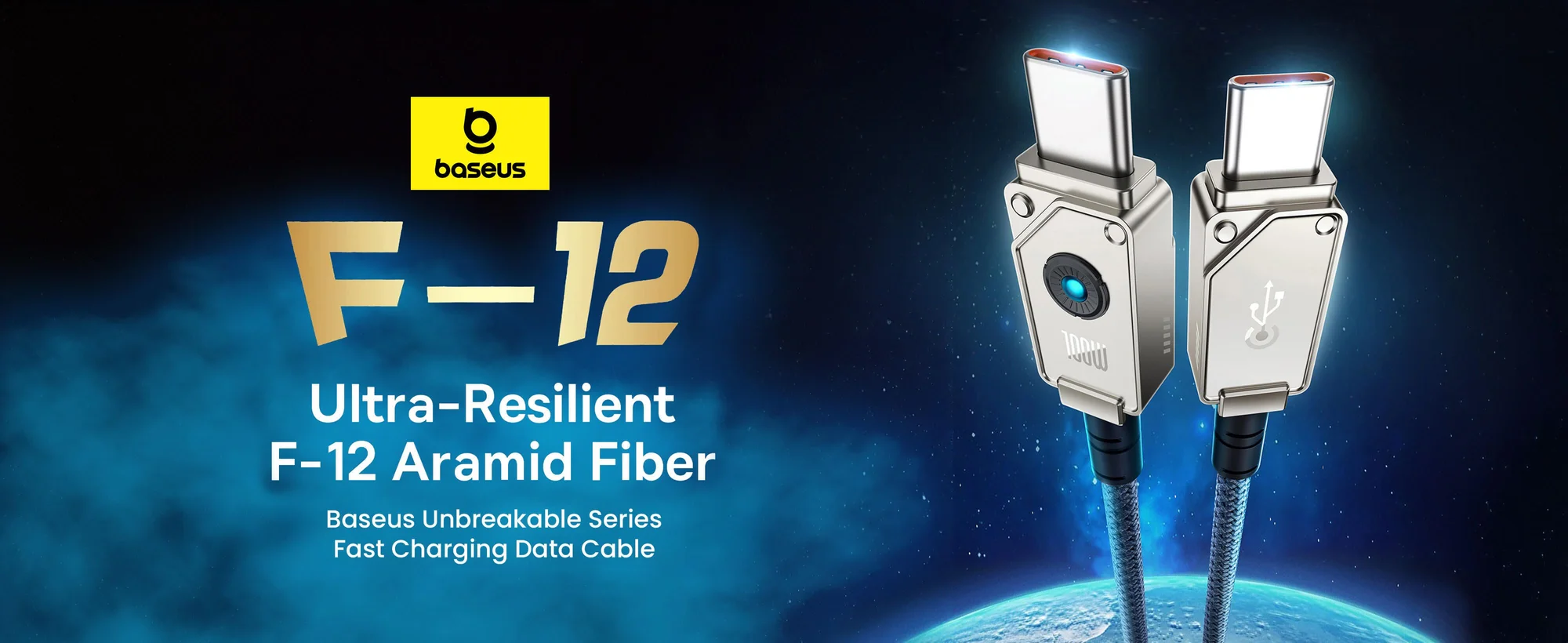 كابل بيانات وشحن سريع Baseus Unbreakable Series بقدرة 100W PD من USB-C إلى USB-C بطول 1 متر أبيض - Image 10