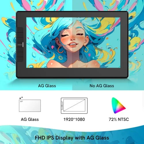 شاشة رسم VEIKK 11.6 إنش FHD IPS بقلم بدون بطارية Studio VK1200 V2 - Image 6