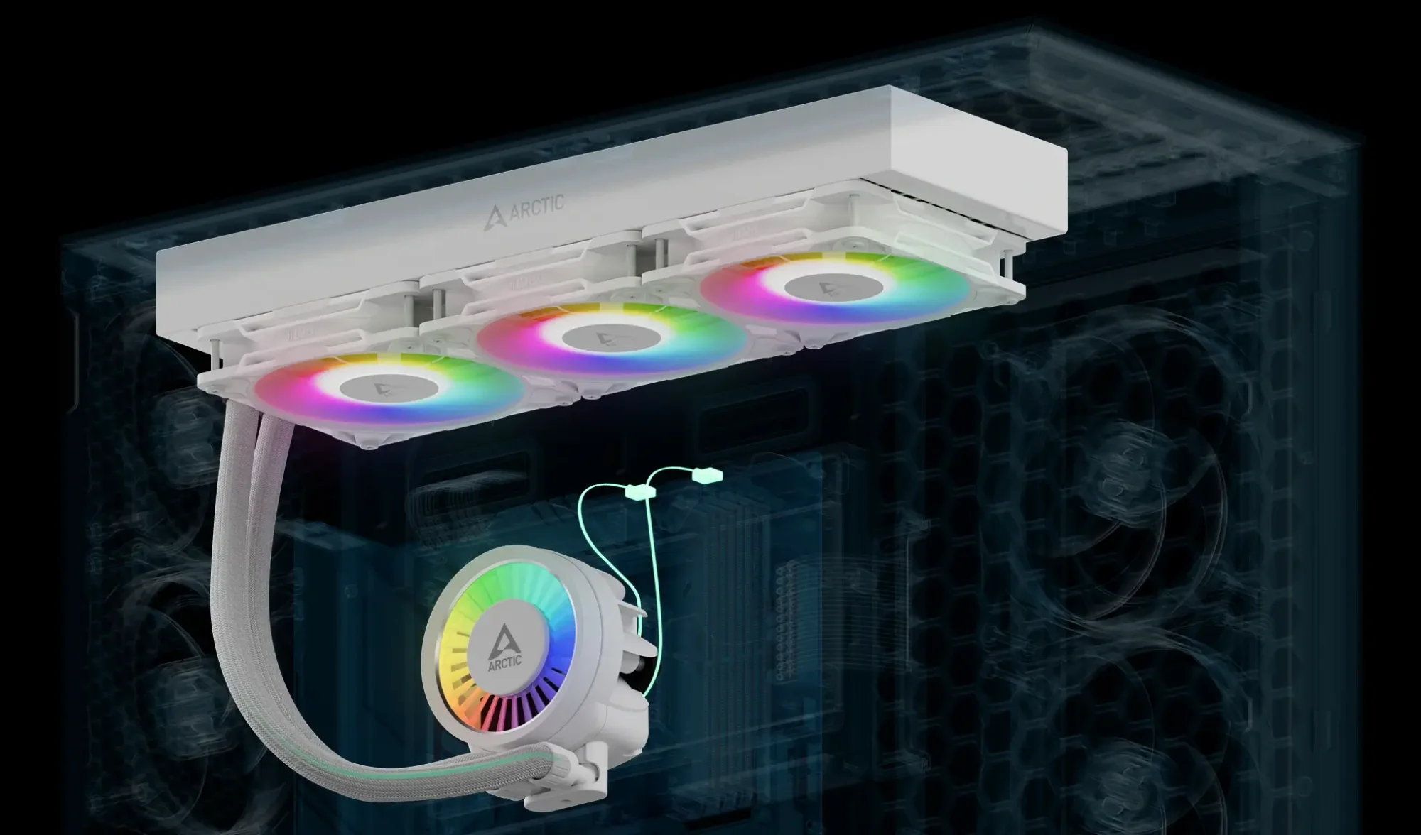 مبرد سائل للمعالج ARCTIC Freezer III Pro 360 A-RGB أبيض الكل في واحد - Image 7