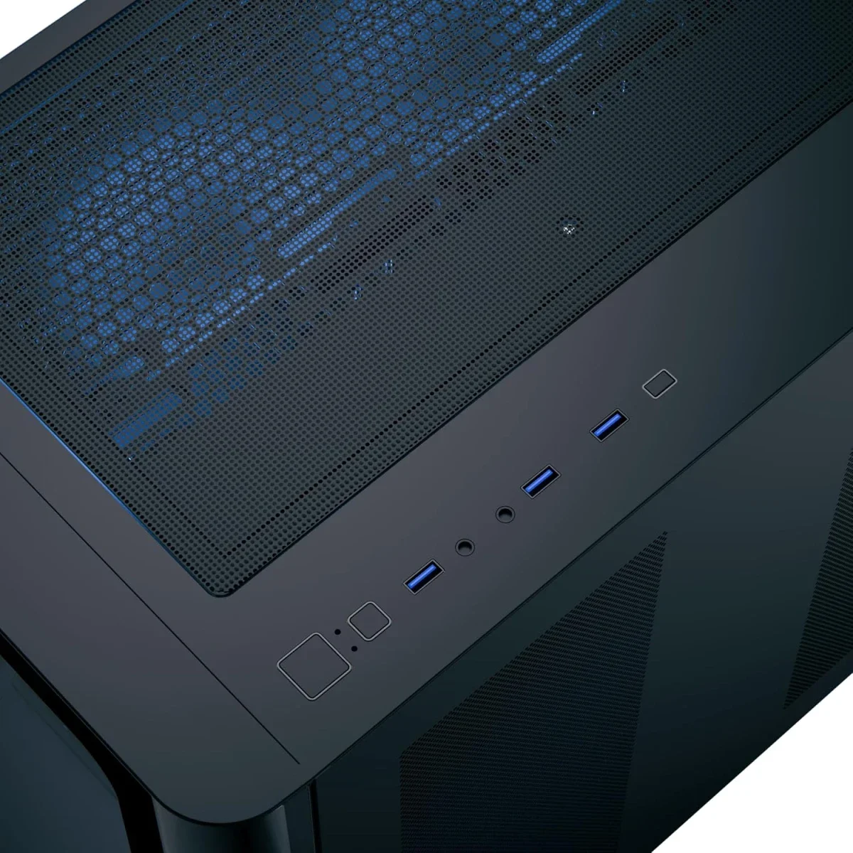 AeroCool P500C ATX Mid-Tower Gaming PC Case with 4 ARGB Fans, 360mm Radiator Support, Black - Thumbnail 3