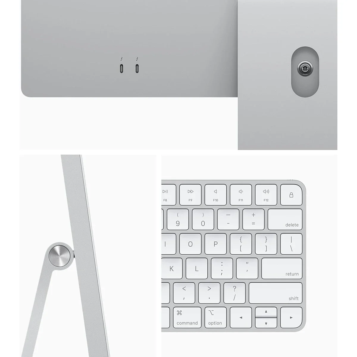 Apple iMac 24-inch All-in-One Desktop (2021) M1 8-Core CPU 8-Core GPU 8GB RAM 256GB SSD 4.5K Retina Display Silver - Image 3