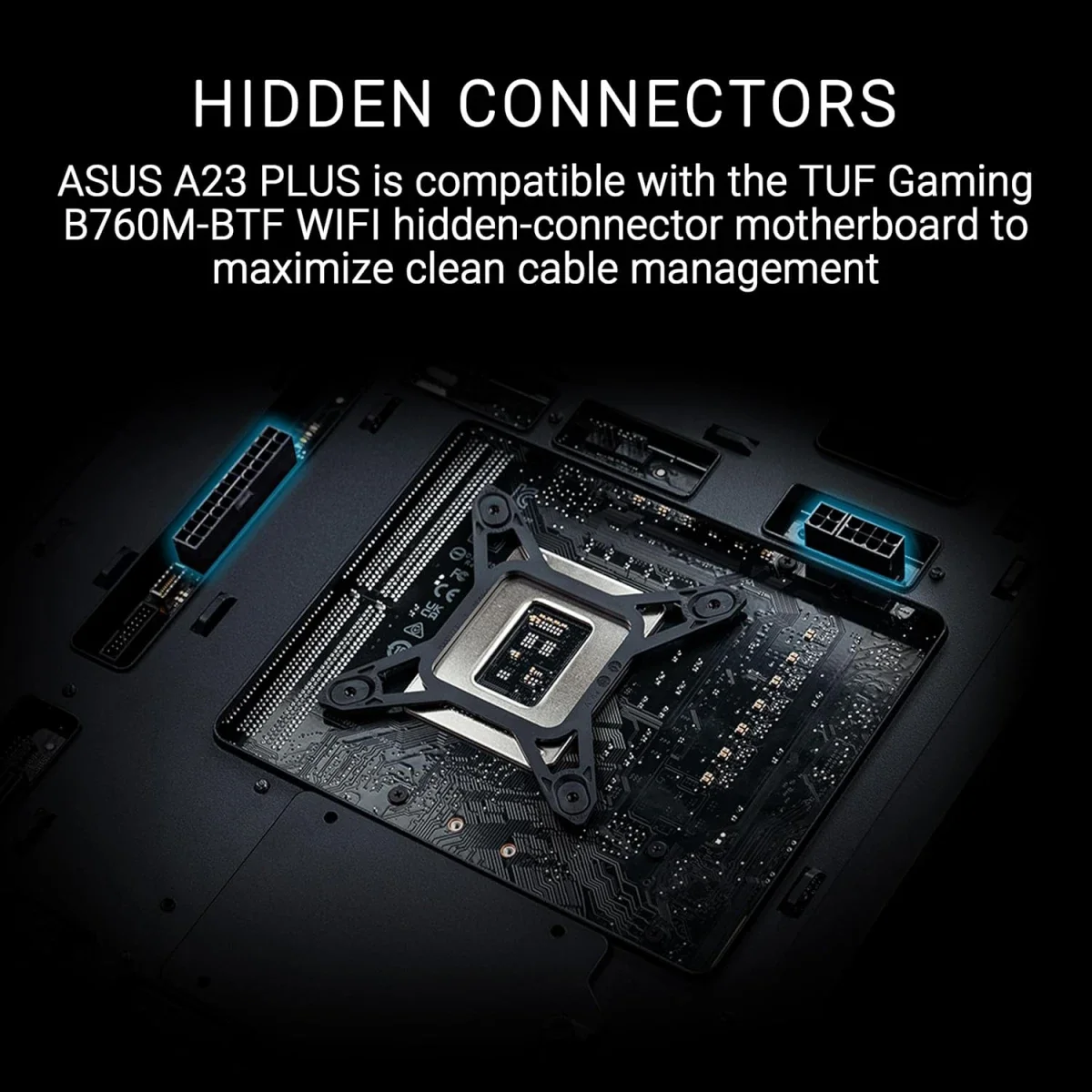 Asus A23 Plus Micro-ATX Computer Case with 4 Pre-Installed ARGB Fans, 360mm Radiator Support, 380mm GPU Clearance, Black - Image 2