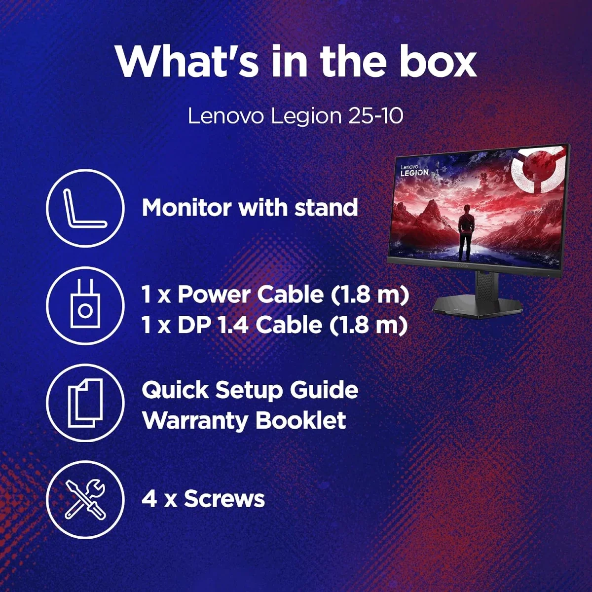 شاشة ألعاب Lenovo Legion 25-10 مقاس 24.5 إنش FHD IPS بتردد 320 هرتز وزمن استجابة 0.5 مللي ثانية HDR10 - Thumbnail 9