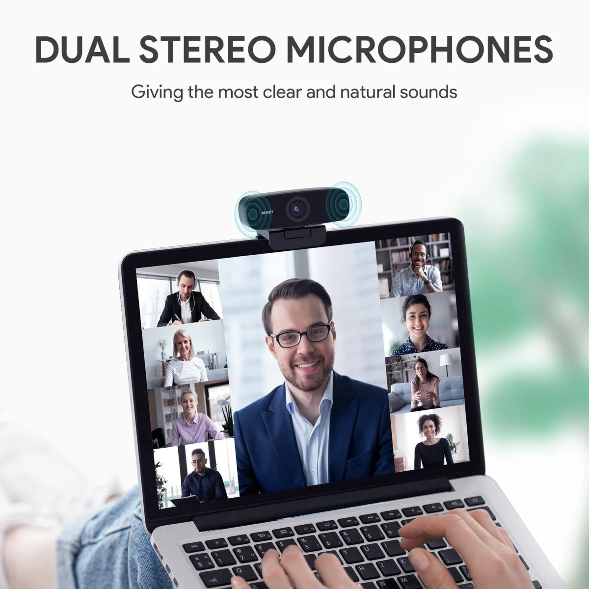 AUKEY PC-W3 Impression 1080p Full HD USB Webcam with Dual Stereo Microphones - Image 4