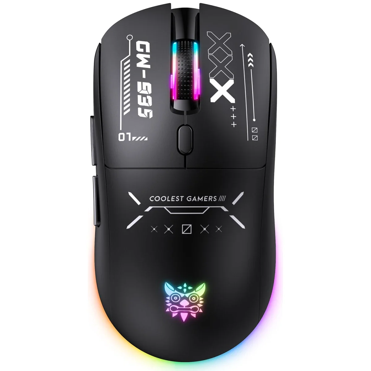ONIKUMA CW935 Tri-Mode Wireless Gaming Mouse, 4K Hz Polling Rate, Black - Image 2