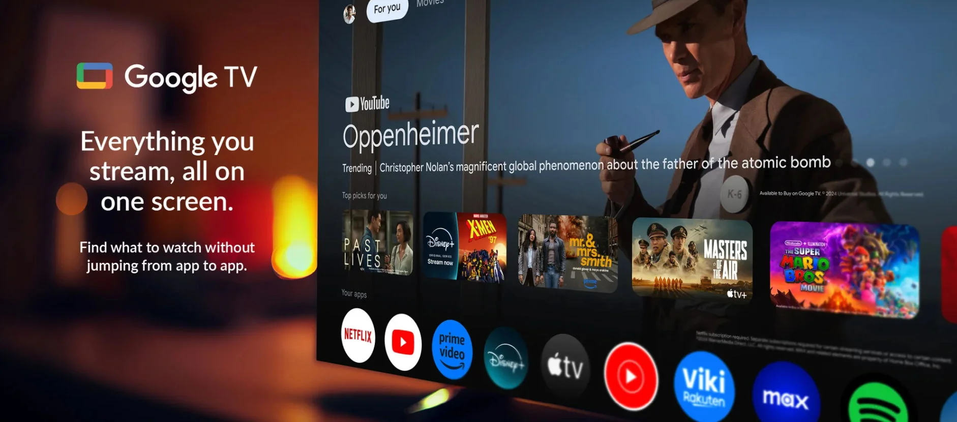 جهاز بث QVWI Q3 Google TV بدقة 4K UHD مع سعة تخزين 32GB وجهاز تحكم صوتي - Thumbnail 6