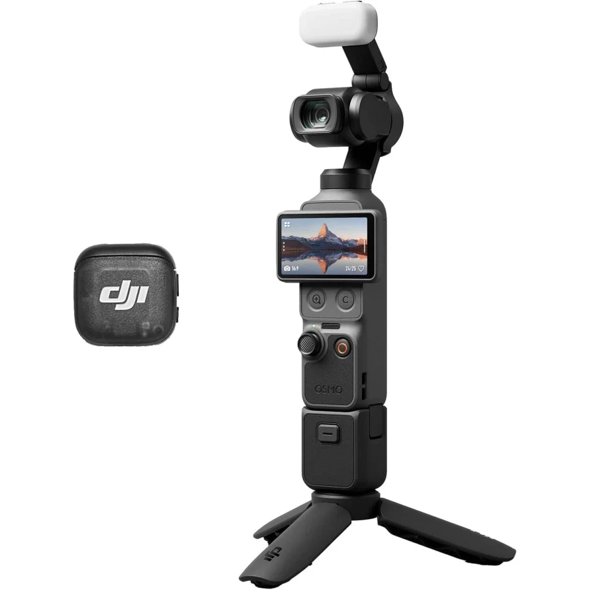 كاميرا أكشن DJI Osmo Pocket 4 Creator Combo بمستشعر CMOS 1 إنش و4K 240fps وذاكرة 107GB أسود