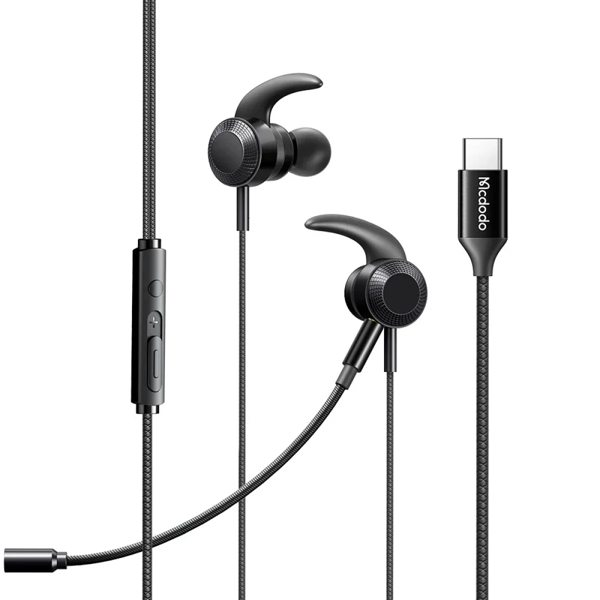 Mcdodo HP-1340 Wired Gaming Headphones with Dual Microphone USB-C - Black