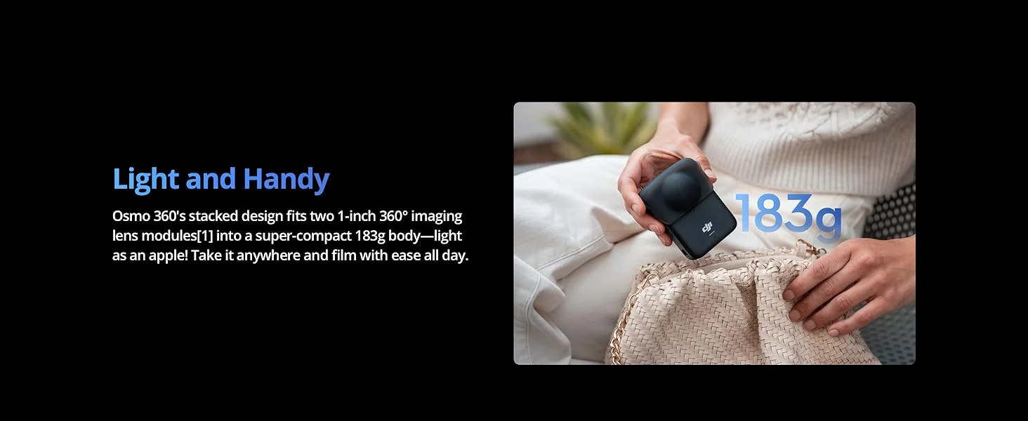 DJI Osmo 360 Adventure Combo 8K 360° Action Camera with 105GB Storage - Thumbnail 24