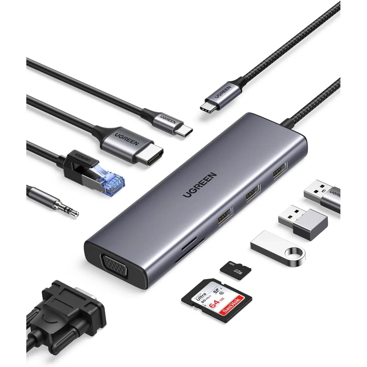 Ugreen 15601 USB-C 10-in-1 Multi-Functional Hub