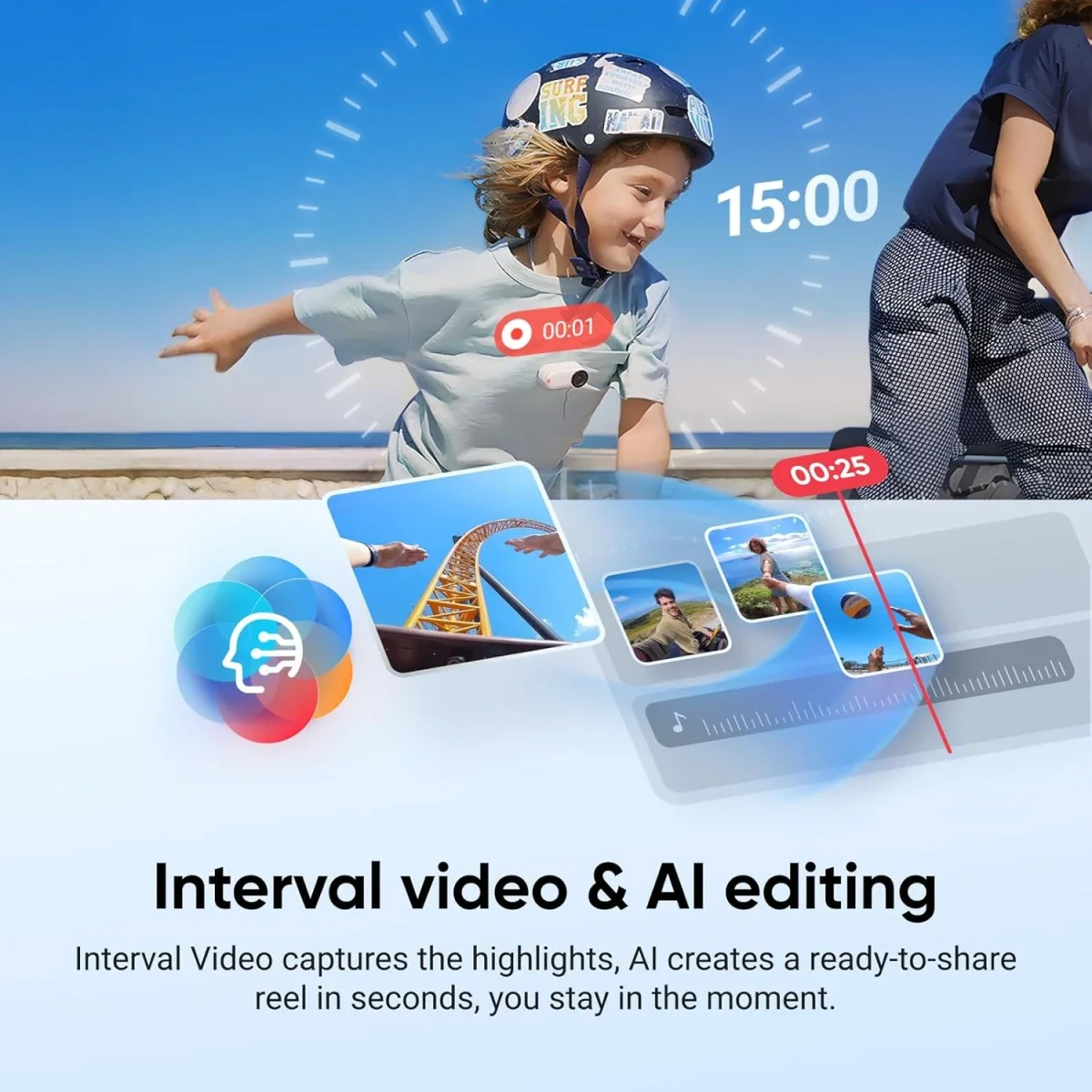 كاميرا تدوين فيديو محمولة Insta360 GO 3S Standard Edition بسعة 128GB باللون الأبيض 4K - Thumbnail 4