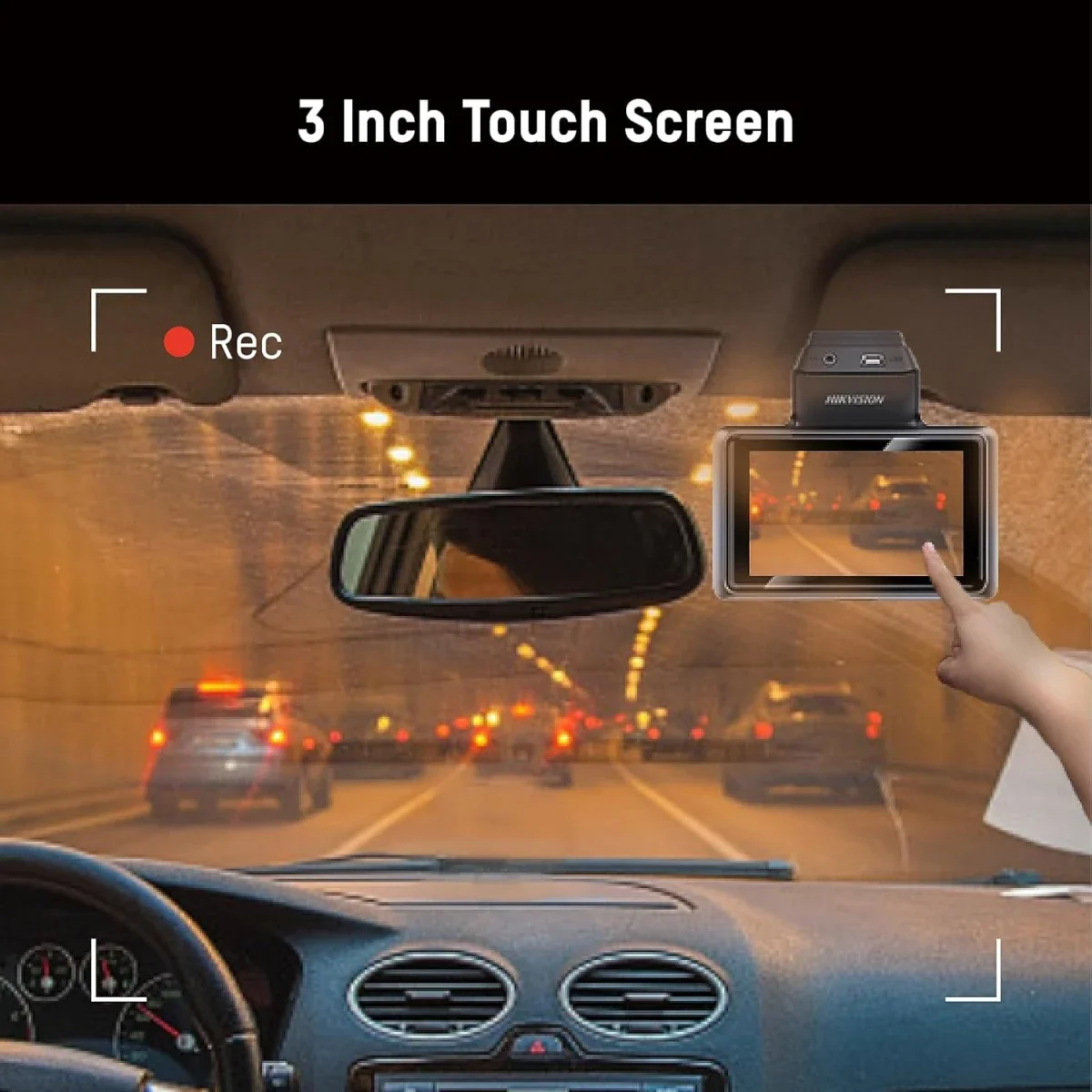 كاميرا سيارة مزدوجة HIKVISION أمامية 1440P وخلفية 1080P AE-DC4328-K5 (2CH) BUCKLINE - Image 6
