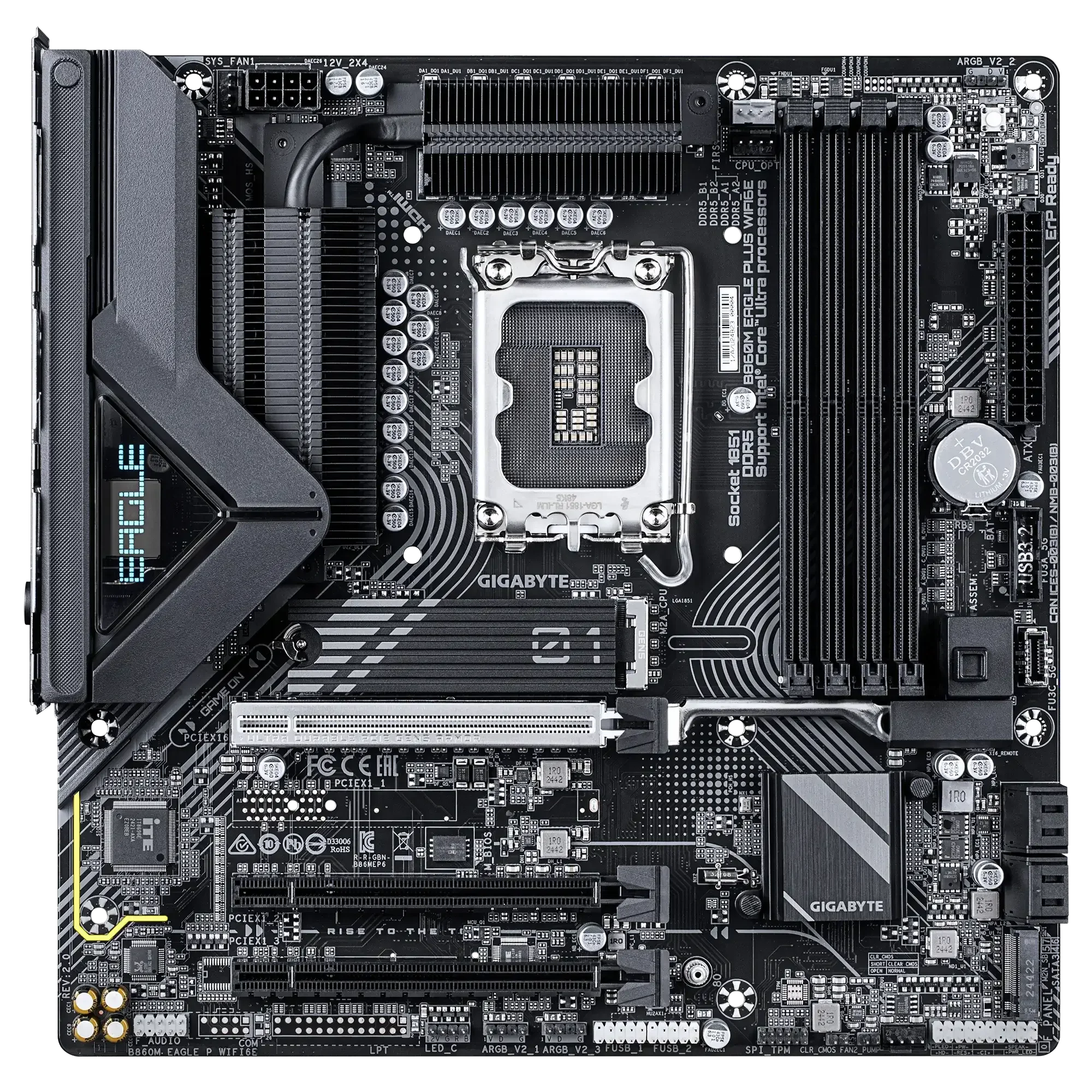 GIGABYTE B860M EAGLE PLUS Wi-Fi 6E DDR5 Motherboard for Intel Core Ultra Processors - Image 2
