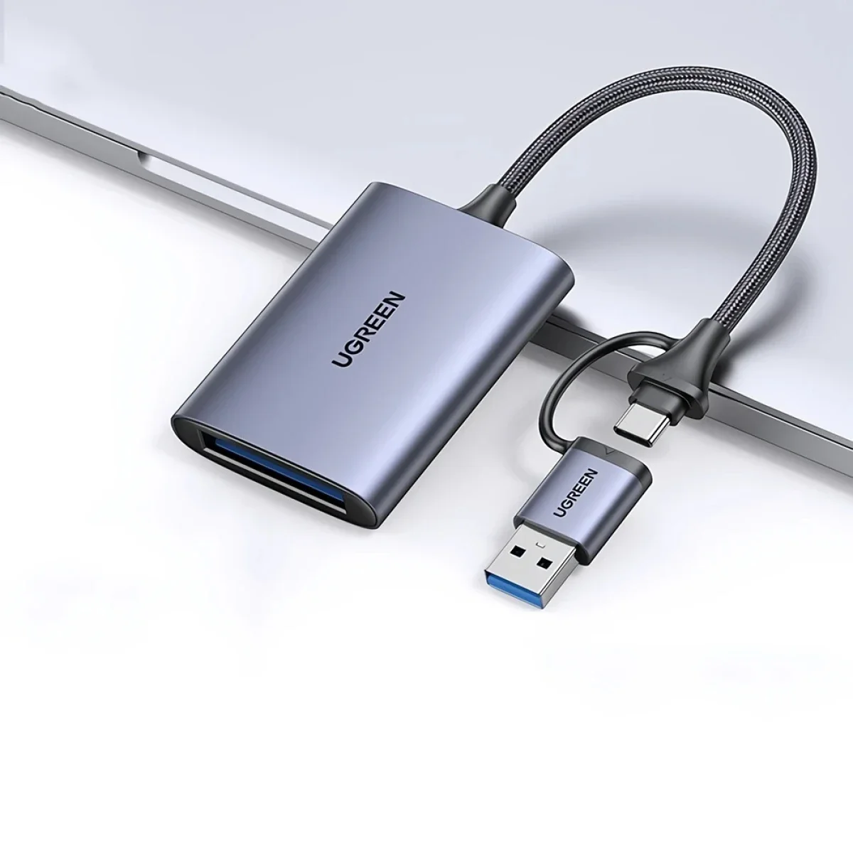 قارئ بطاقات XQD Ugreen 50900 ثنائي USB-A وUSB-C بسرعة 339MB/s - Image 2