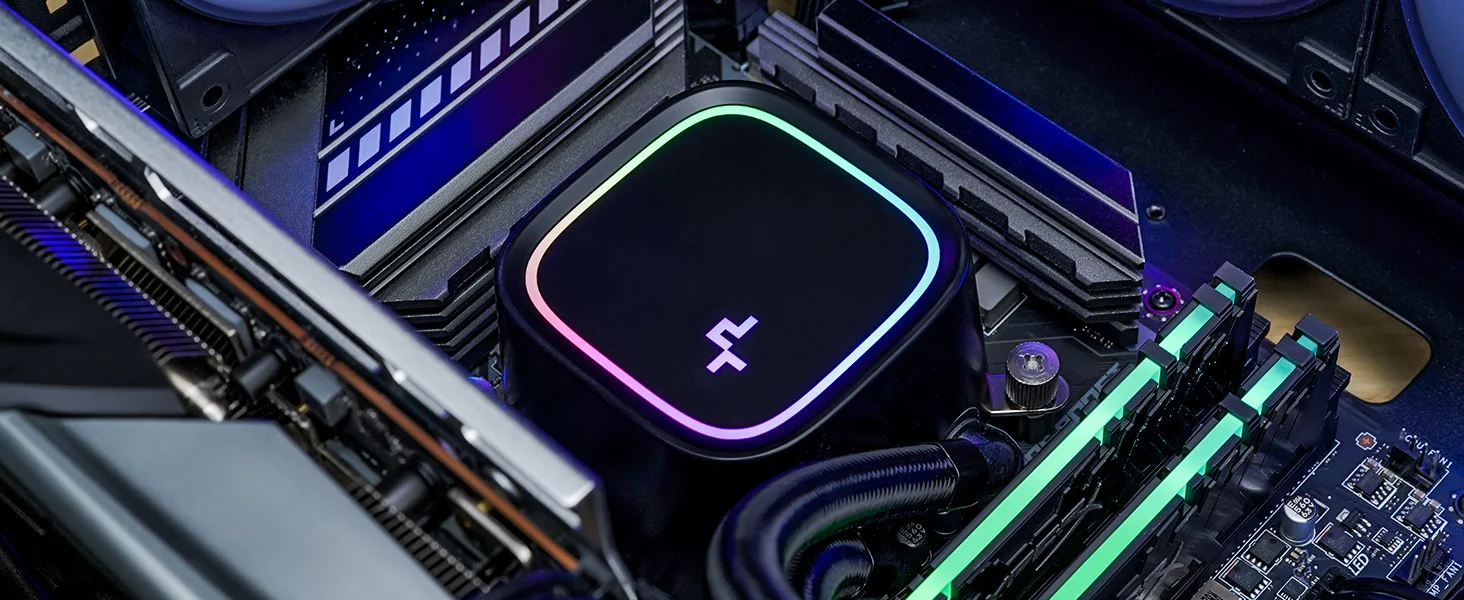 مبرد سائل للمعالج DeepCool LE520 240mm ARGB AIO باللون الأبيض - Thumbnail 6