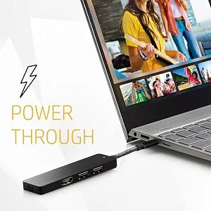 HP Elite USB-C Hub with 90W Pass-Through Charging, USB-A and HDMI - Black - Image 10
