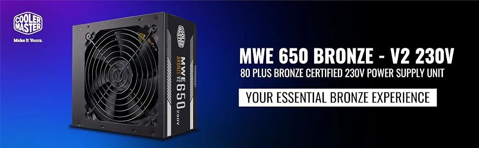 Cooler Master MWE Bronze 650W 80 PLUS Bronze ATX Power Supply - Thumbnail 7