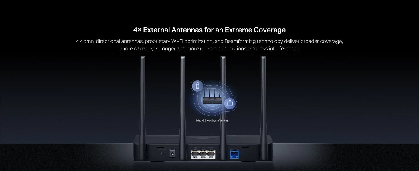 MERCUSYS MR27BE BE3600 Dual-Band Wi-Fi 7 Router with 2x 2.5 Gbps Ports - Image 10