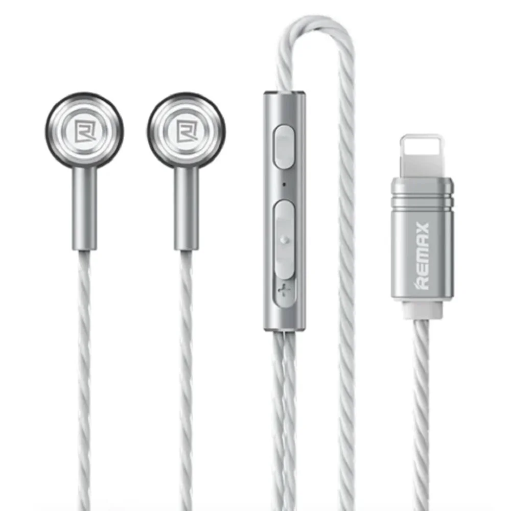 Remax RM-598i Metal Wired Lightning Earphones for iPhone
