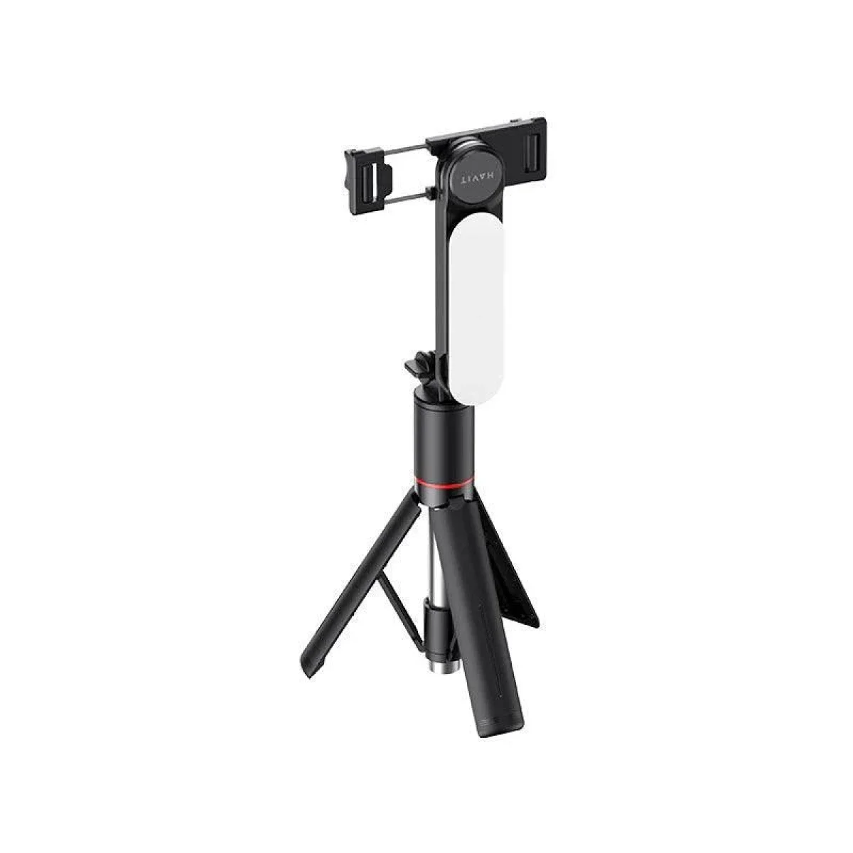HAVIT ST7600 6-in-1 Selfie Stick Tripod with Bluetooth Remote and Fill Light - Black - Thumbnail 3