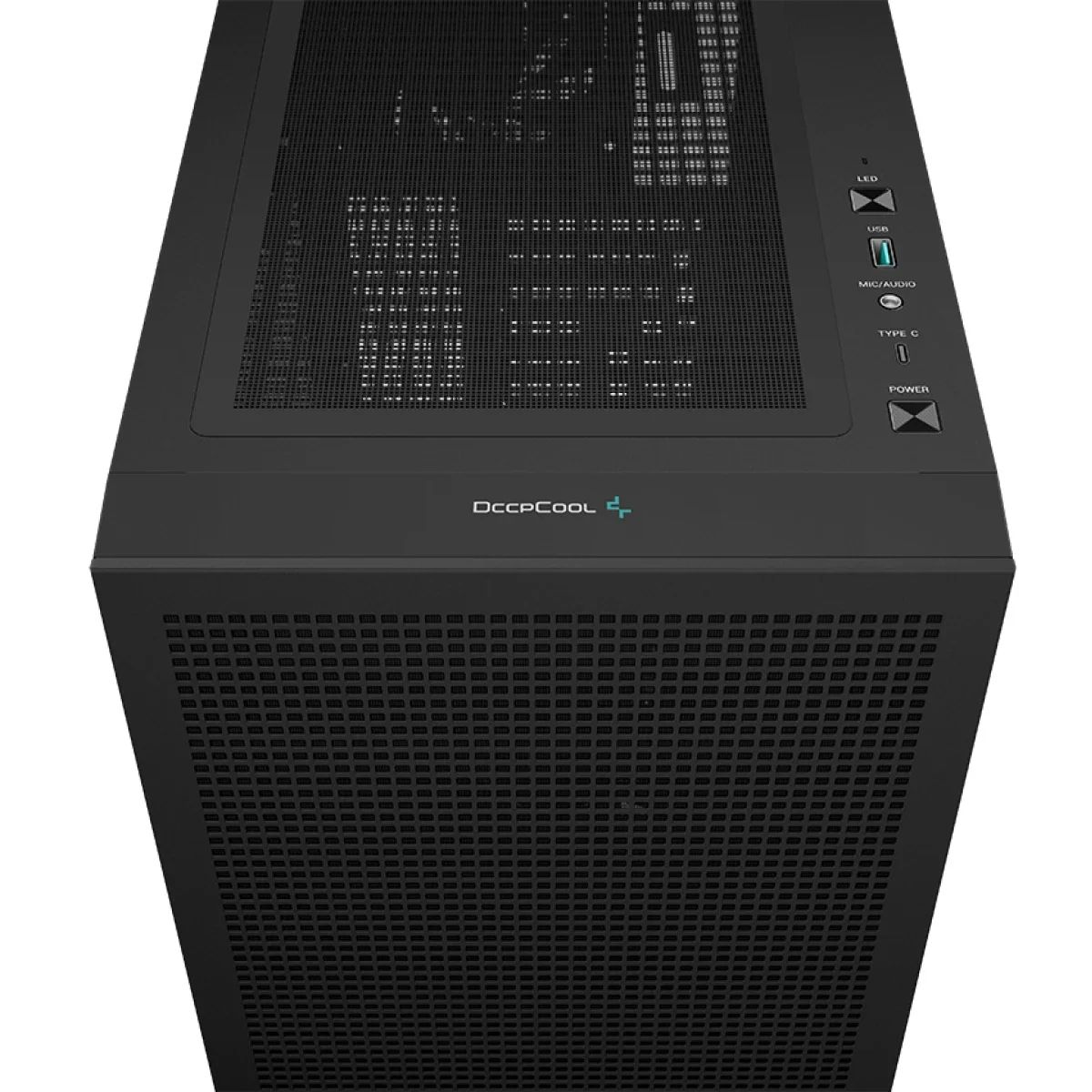 DeepCool CH560 DIGITAL Mid-Tower High-Airflow PC Case with 3x140mm + 1x120mm ARGB Fans and Dual Status Digital Display - Black - Thumbnail 10