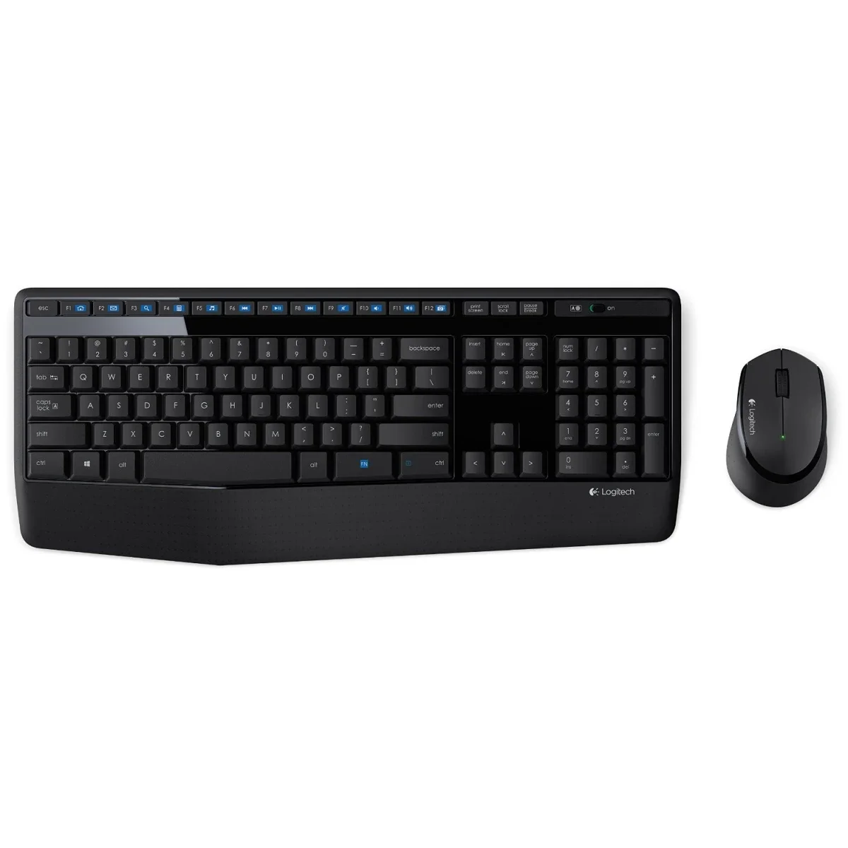 Logitech MK345 Wireless Keyboard and Mouse Combo with Palm Rest, Arabic/English Layout - Thumbnail 2