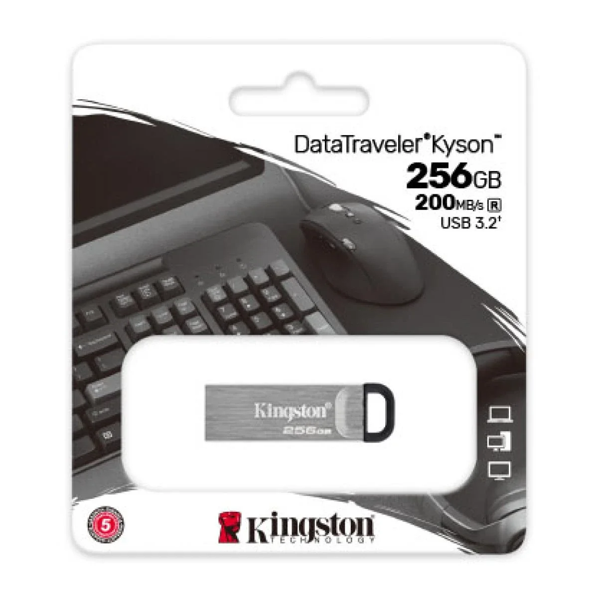 Kingston DataTraveler Kyson 256GB USB 3.2 Metal Flash Drive