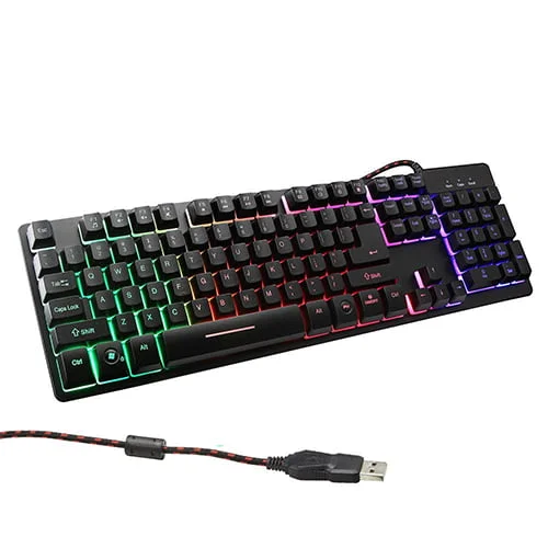 كيبورد ZYG ZYG-800 سلكي للألعاب بإضاءة RGB LED - Image 4