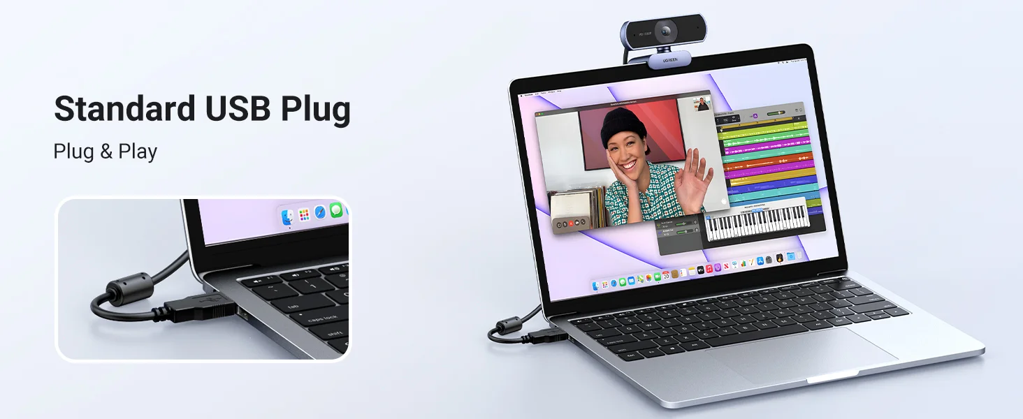 كاميرا ويب Ugreen USB بدقة Full HD 1080P ومعدل 30fps - Thumbnail 11