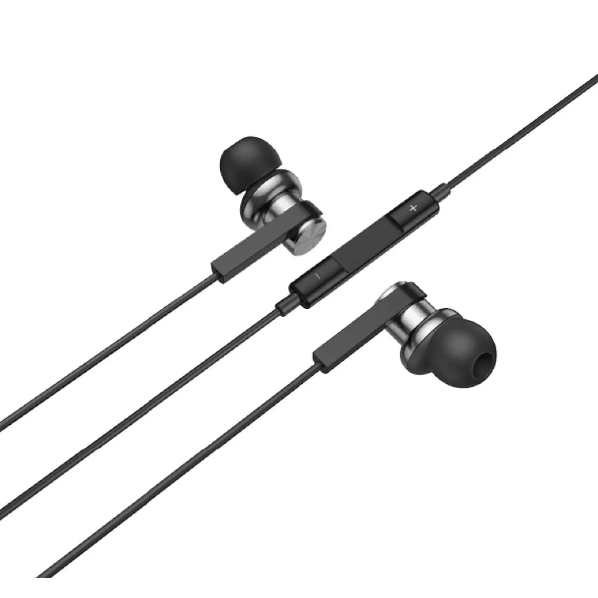 WIWU EB-311 Wired Stereo Earbuds with Microphone, 3.5mm Audio Jack, 1.1m Cable - Black - Thumbnail 2