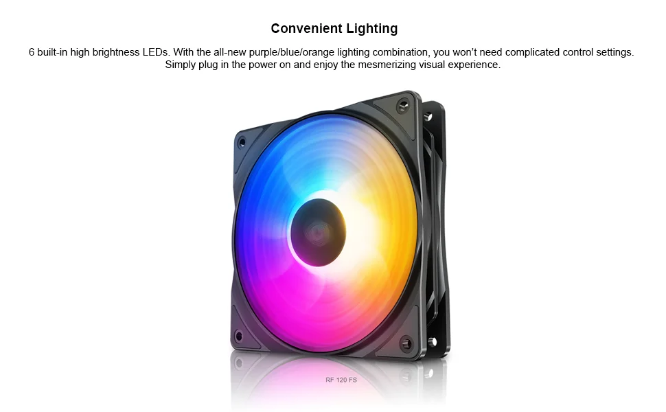DeepCool RF12 FS RGB 120mm PWM Case Fan Black - Image 9