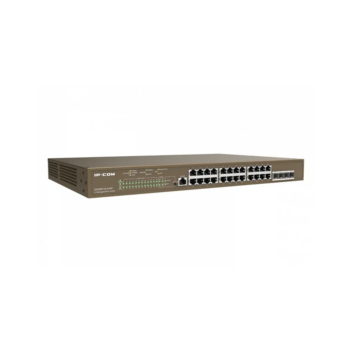 سويتش شبكة IPCOM G5328X ذكي L3 بـ 24 منفذ جيجابت و4 منافذ SFP+ بسرعة 10 جيجابت